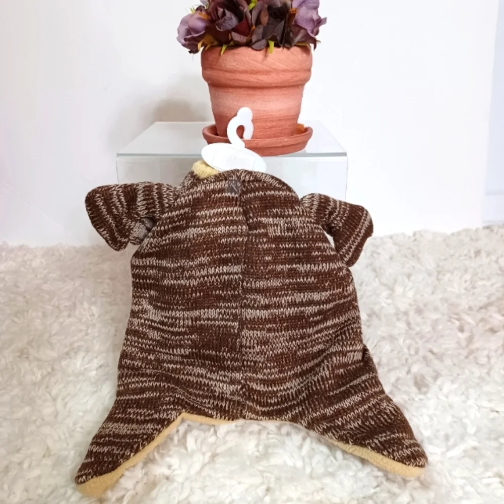 NWOT Addie & Tate Teddy Bear 3D Hat/Mitten Set,Toddler Brown & Tan